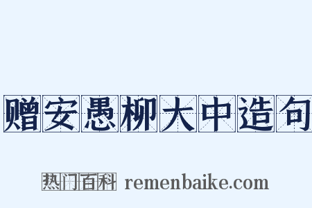赠安愚柳大中造句是什么意思的图片